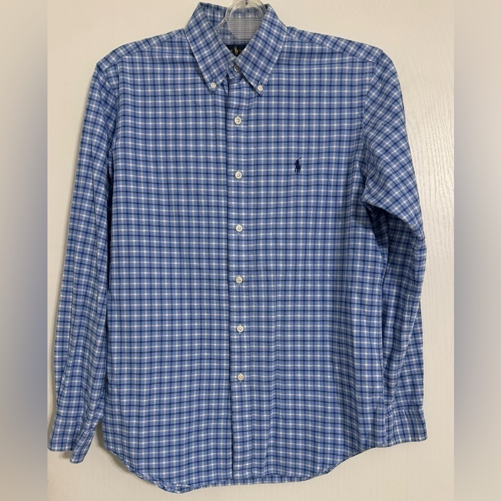 Ralph Lauren Blue Plaid Button-Down Shirt
